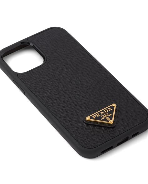 prada iphone 12 pro case|Black Saffiano cover for iPhone 12 Pro Max .